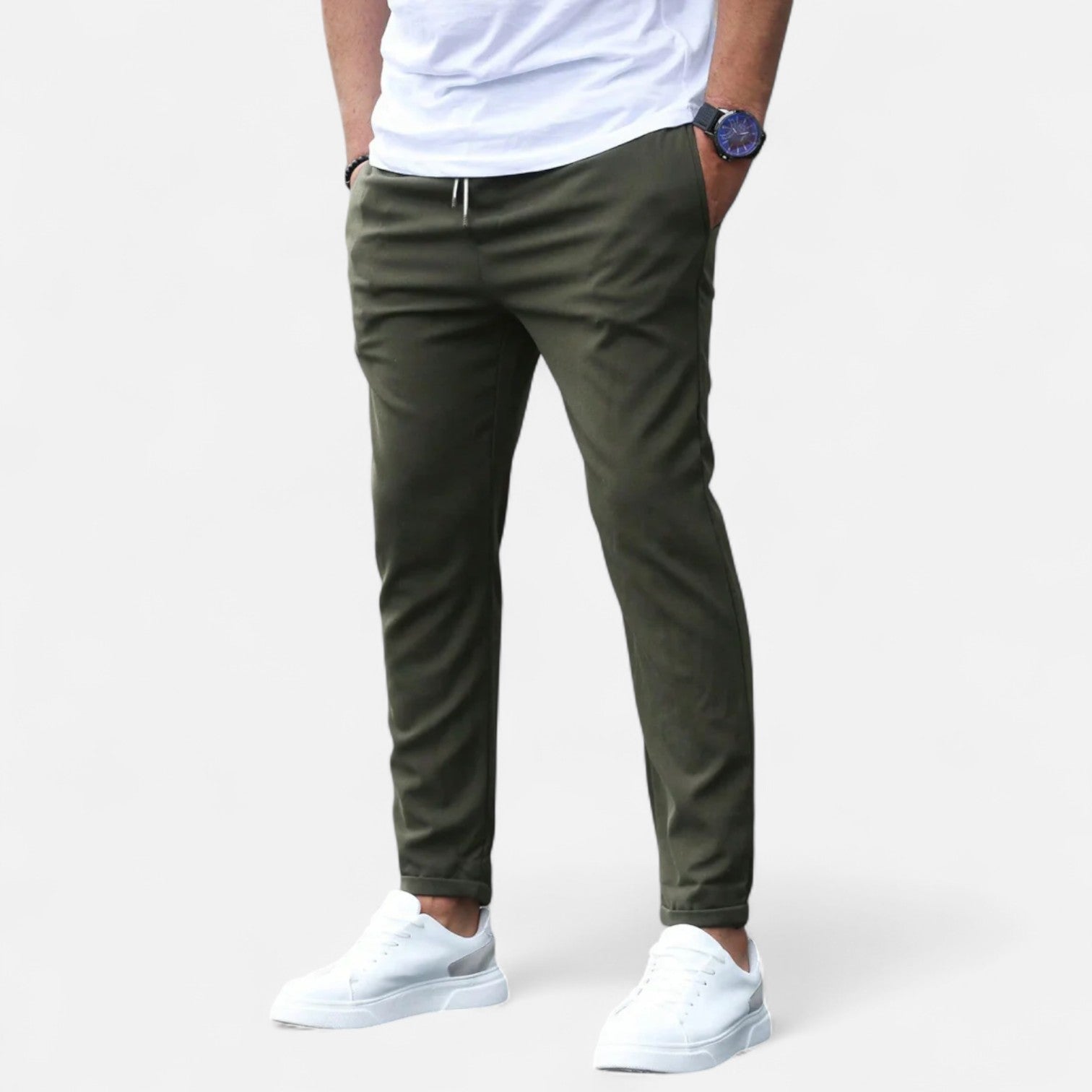 Pantalones Elásticos para Hombre – Comodidad Dinámica, Estilo Sofisticado