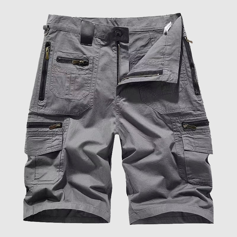 Pantalones Cortos Cargo para Hombre con Corte Relajado y Bolsillos con Cremallera