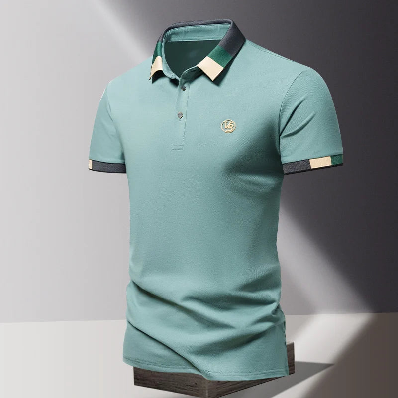 Polo hombre manga corta cuello clásico ajuste cómodo
