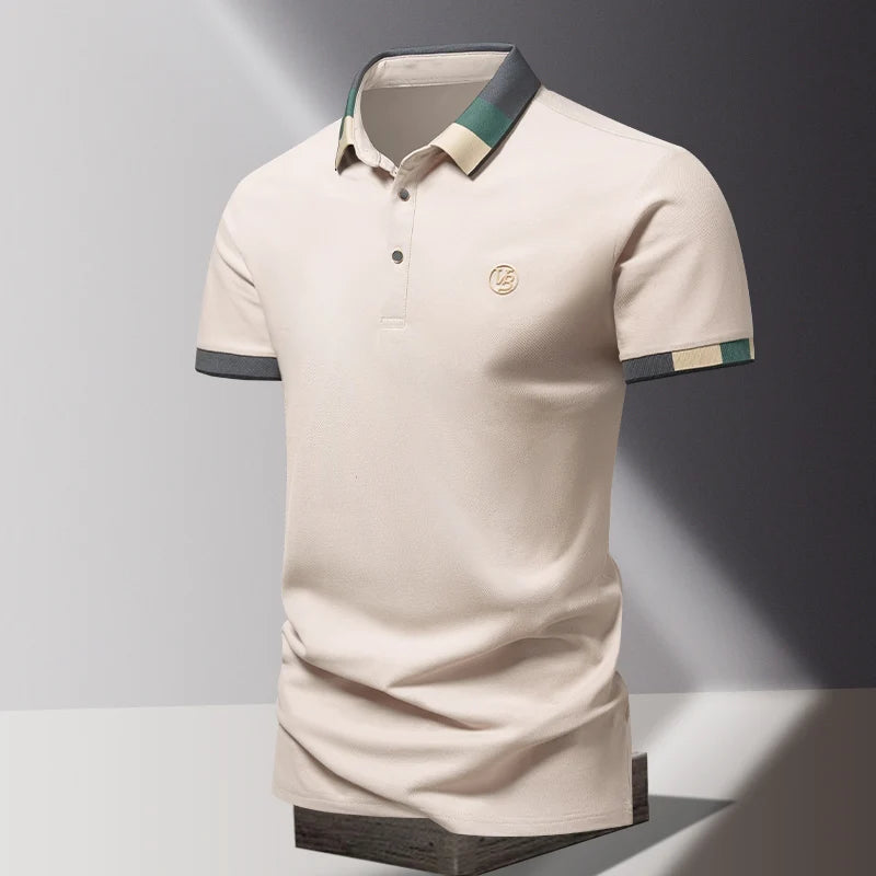 Polo hombre manga corta cuello clásico ajuste cómodo