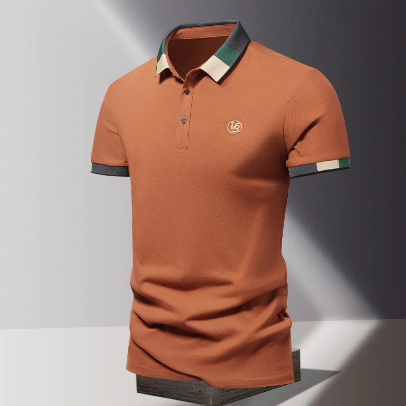 Polo hombre manga corta cuello clásico ajuste cómodo