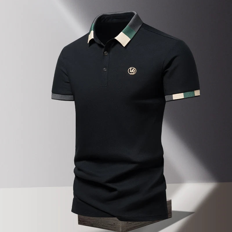 Polo hombre manga corta cuello clásico ajuste cómodo