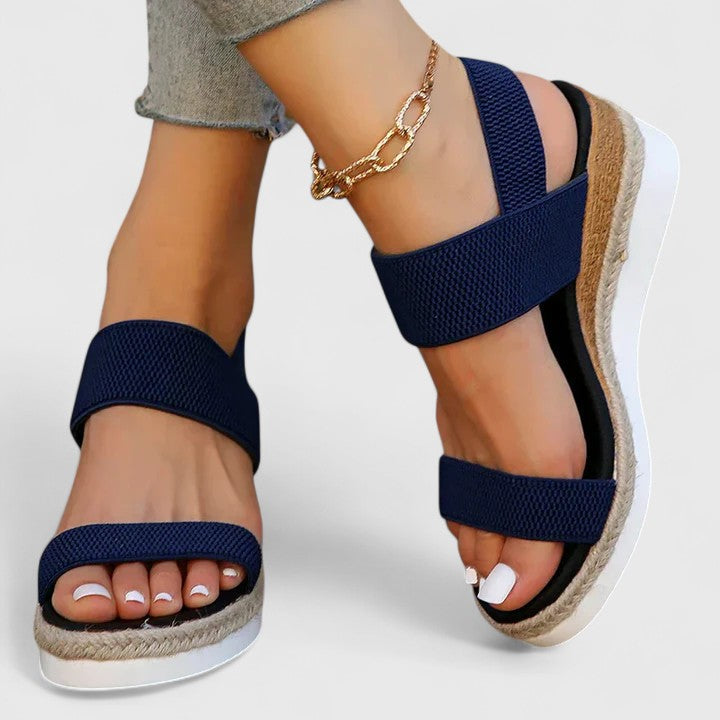 Sandalias de Plataforma para Mujer con Tiras Calzado de Diario Cómodo