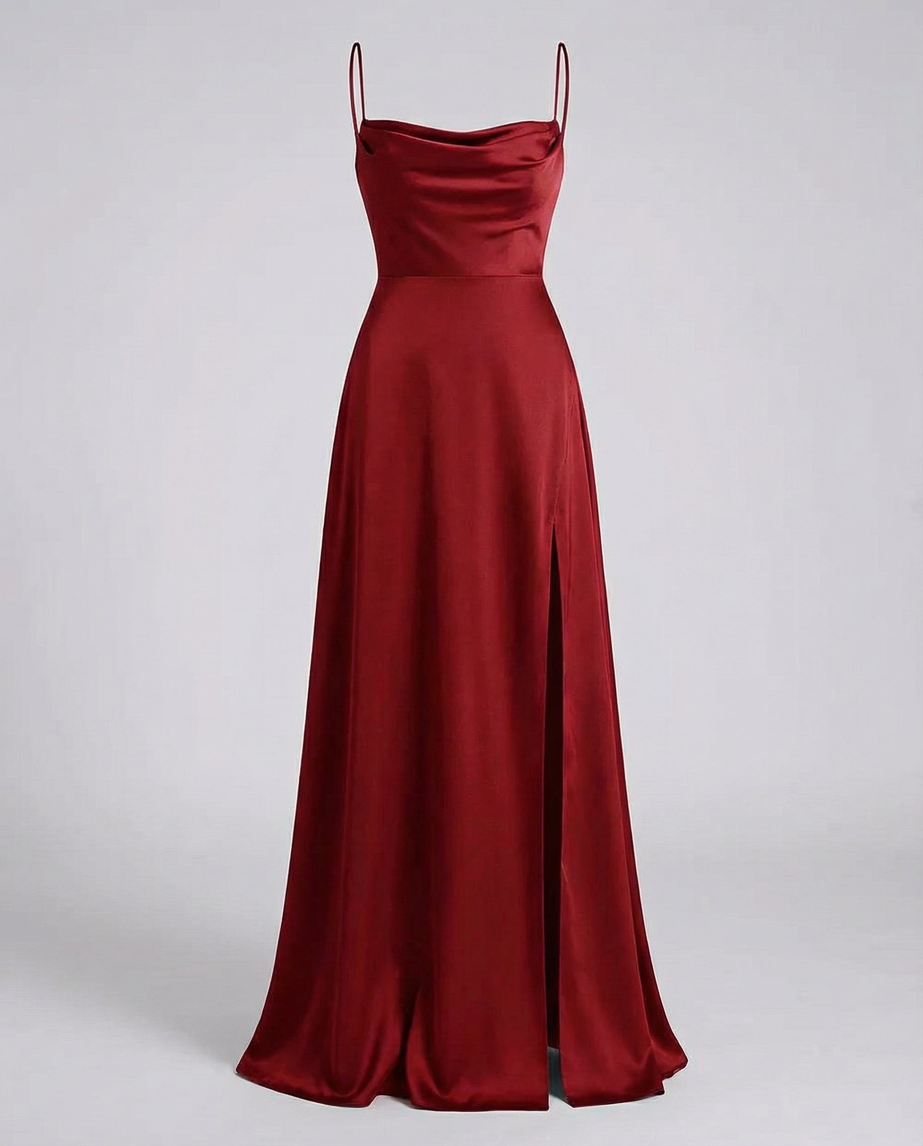 Vestido largo para mujer - corte entallado con abertura lateral - fiesta