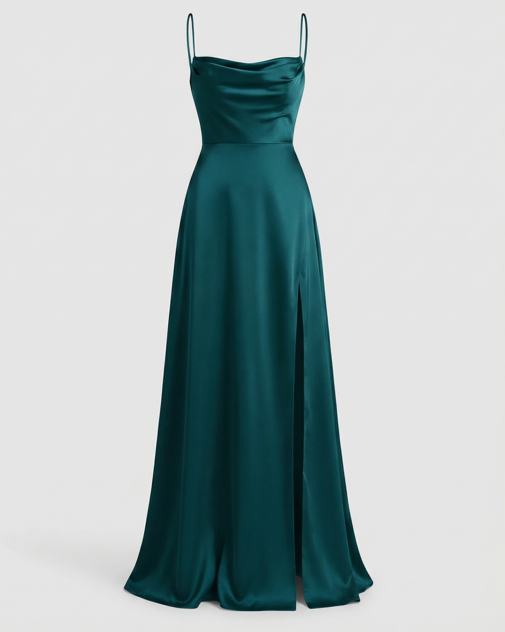 Vestido largo para mujer - corte entallado con abertura lateral - fiesta