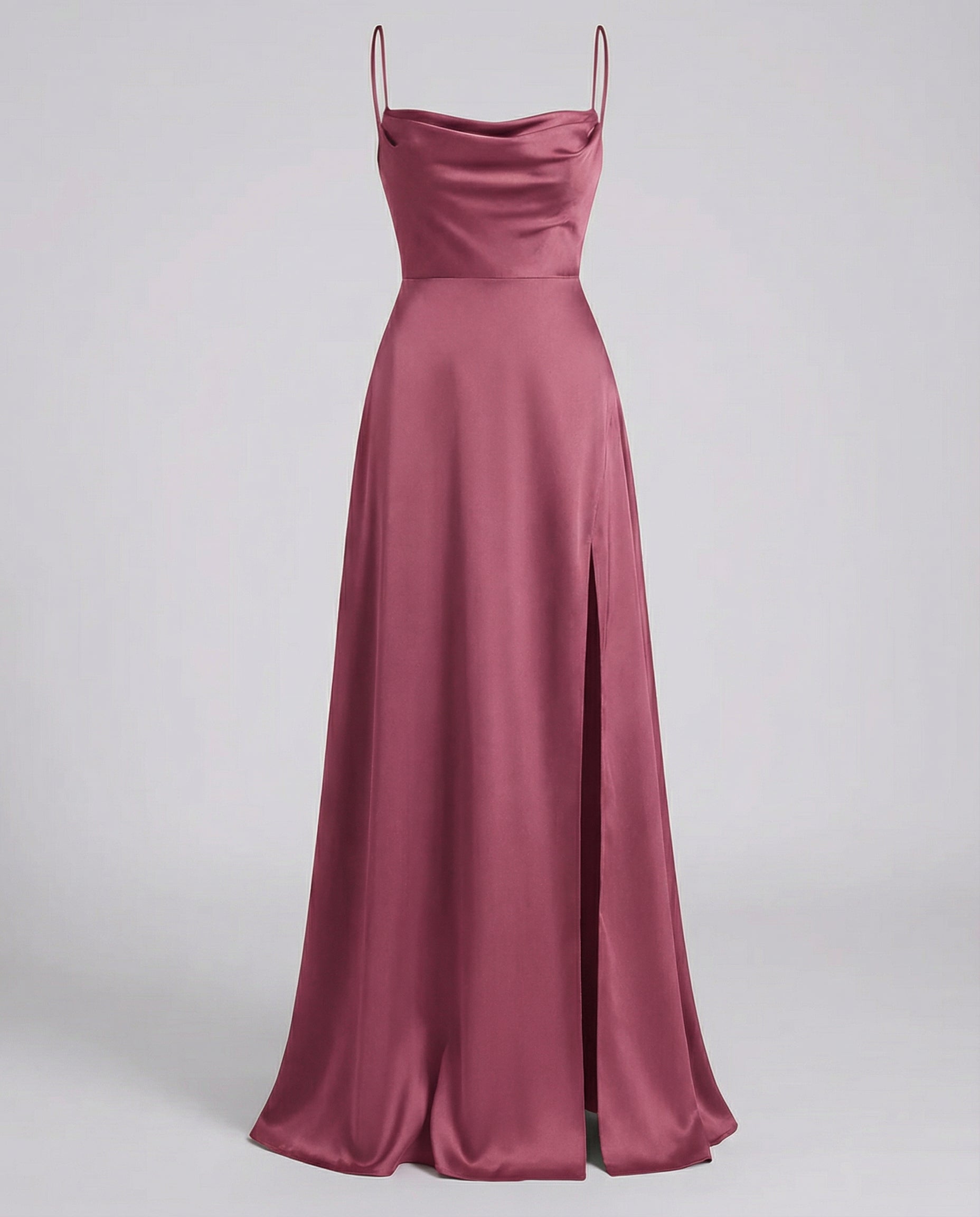 Vestido largo para mujer - corte entallado con abertura lateral - fiesta