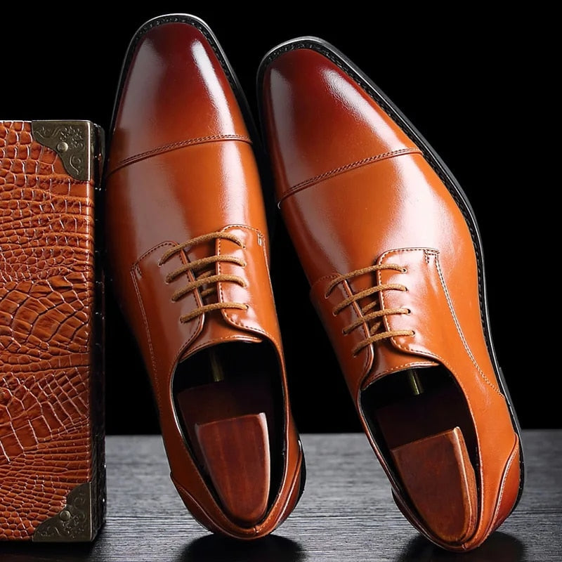 Zapatos Oxford de Hombre de Cuero con Suela Cómoda y Hechura Artesanal