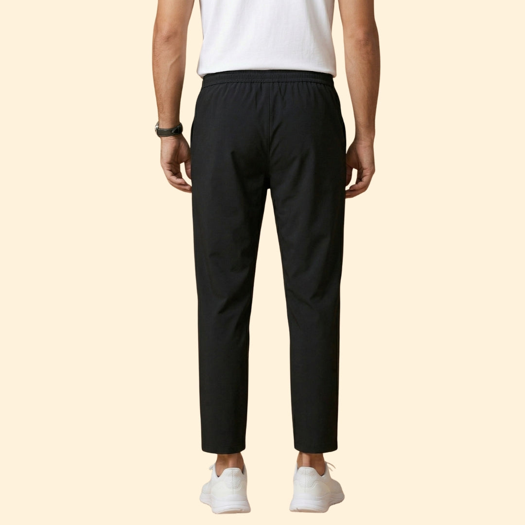 Pantalones de Vestir para Hombre con Cintura Elástica y Corte Tobillero