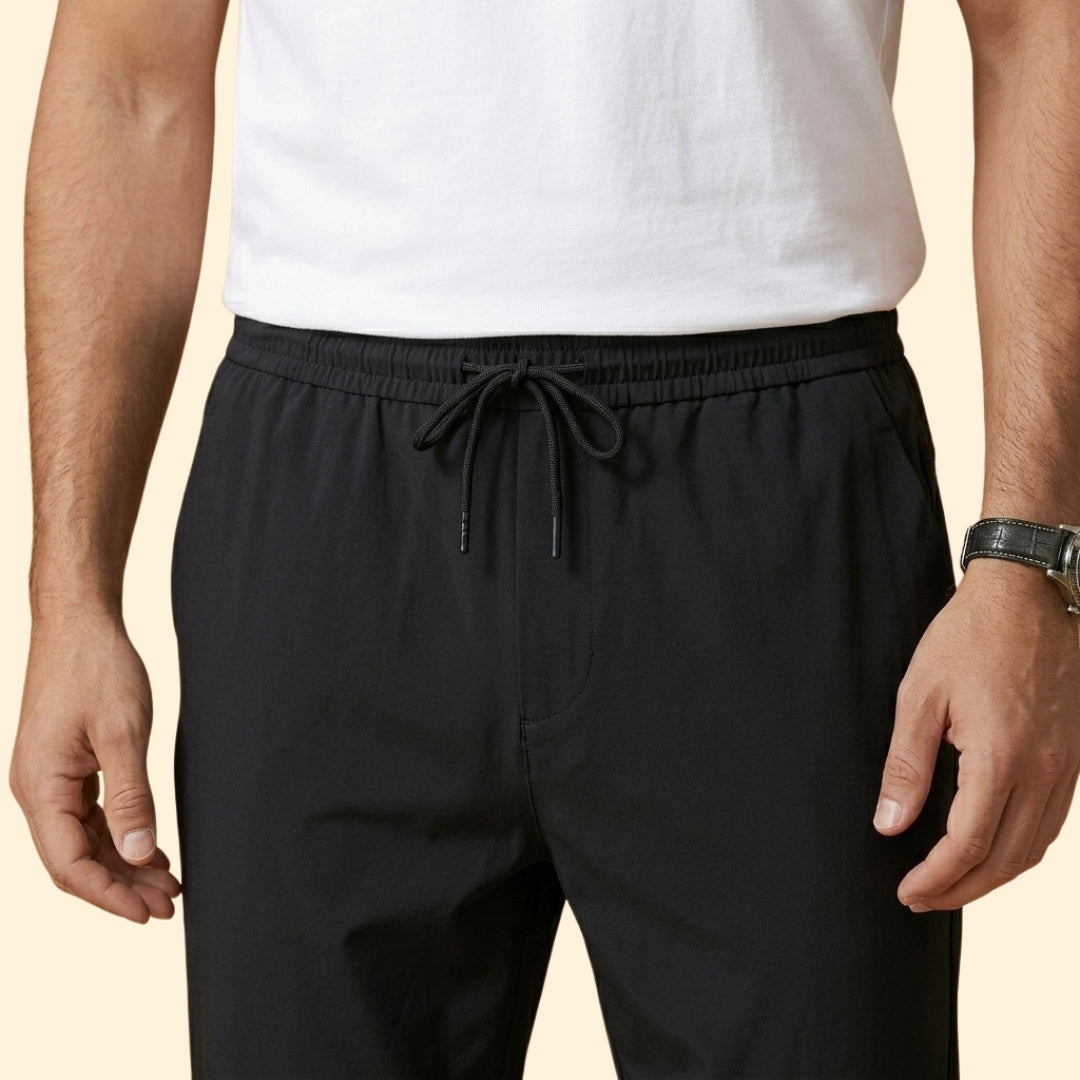 Pantalones de Vestir para Hombre con Cintura Elástica y Corte Tobillero