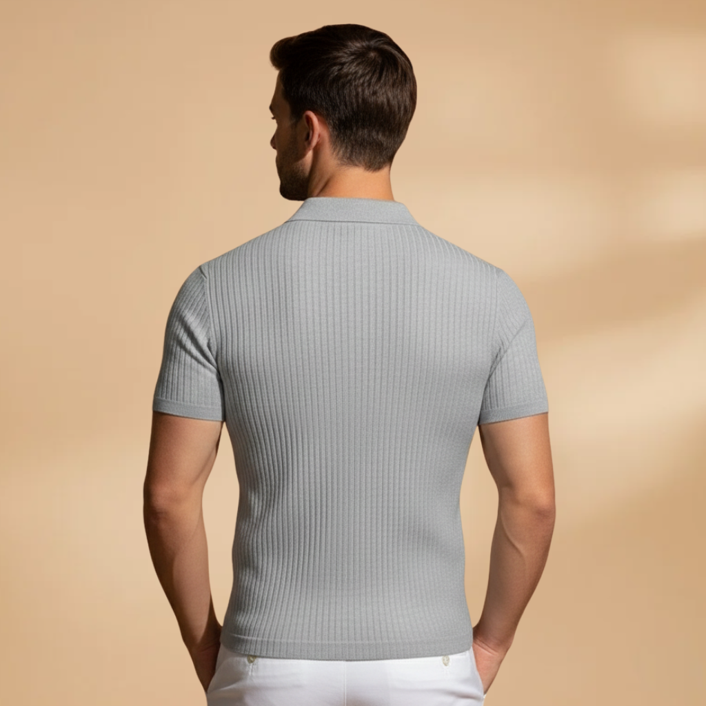 Polo de punto hombre | camiseta de corte slim para oficina