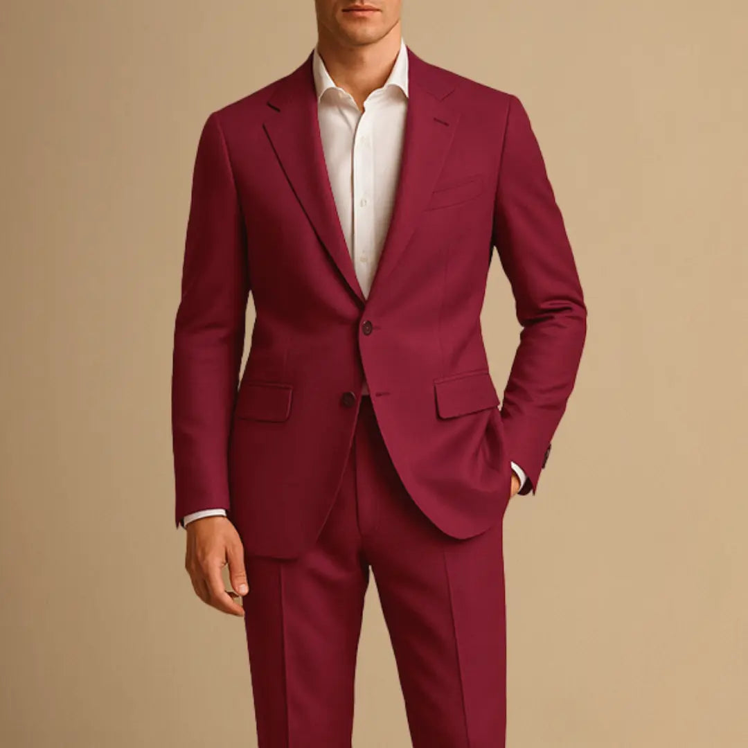 Costume homme deux pièces coupe slim avec veste à un seul bouton