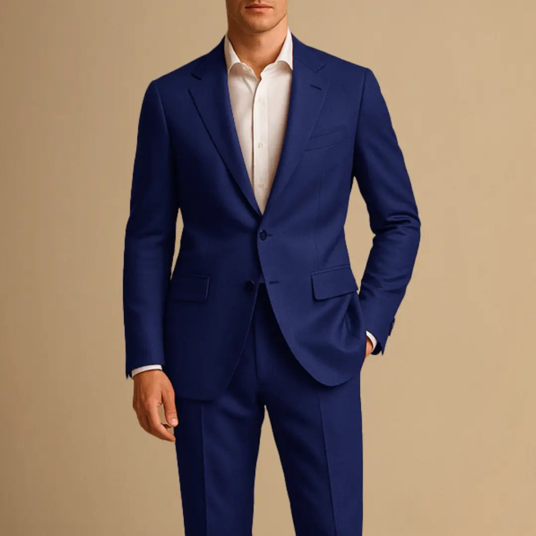 Costume homme deux pièces coupe slim avec veste à un seul bouton