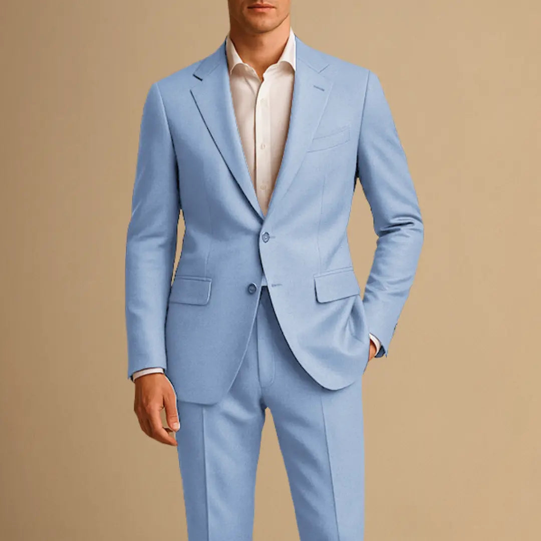 Costume homme deux pièces coupe slim avec veste à un seul bouton