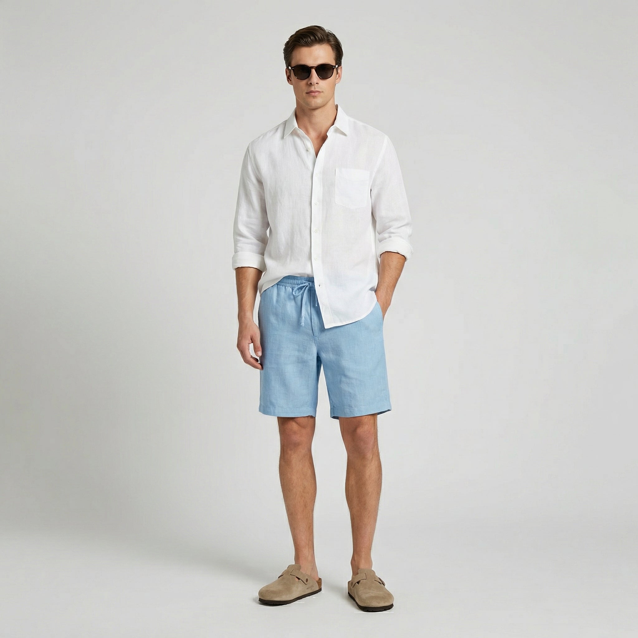 Shorts de lino hombre | pantalón corto de verano