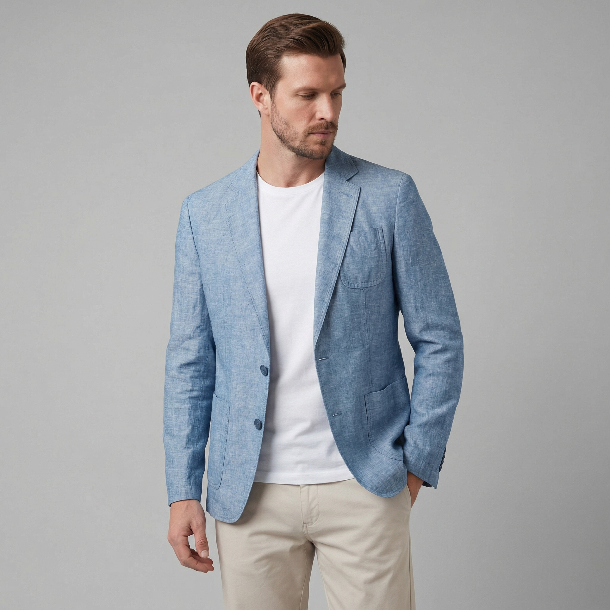 Blazer de lino hombre | chaqueta ligera para eventos