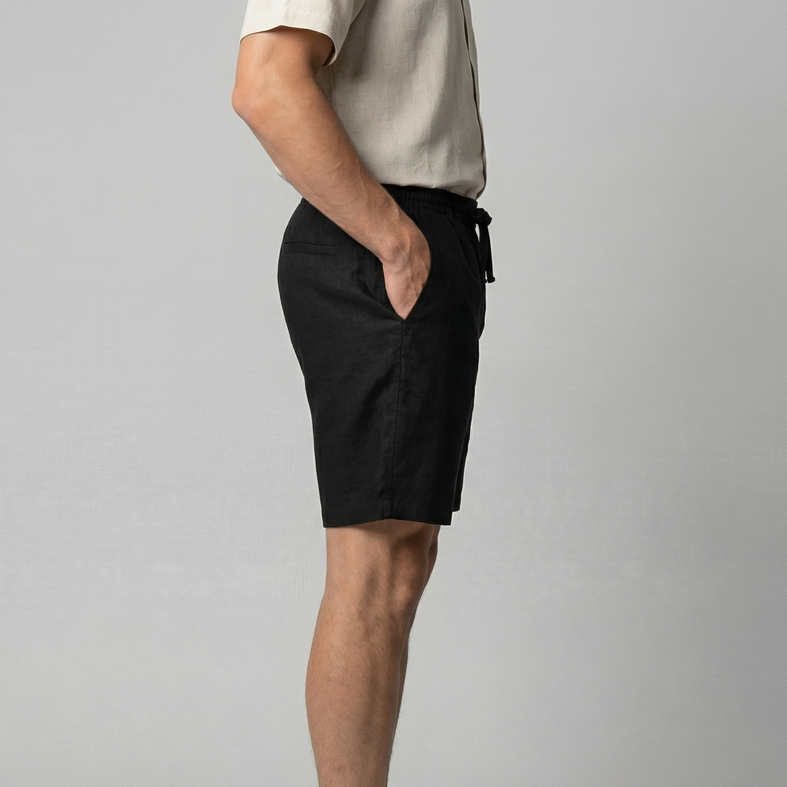 Pantalón corto de lino hombre | ajuste relajado para verano