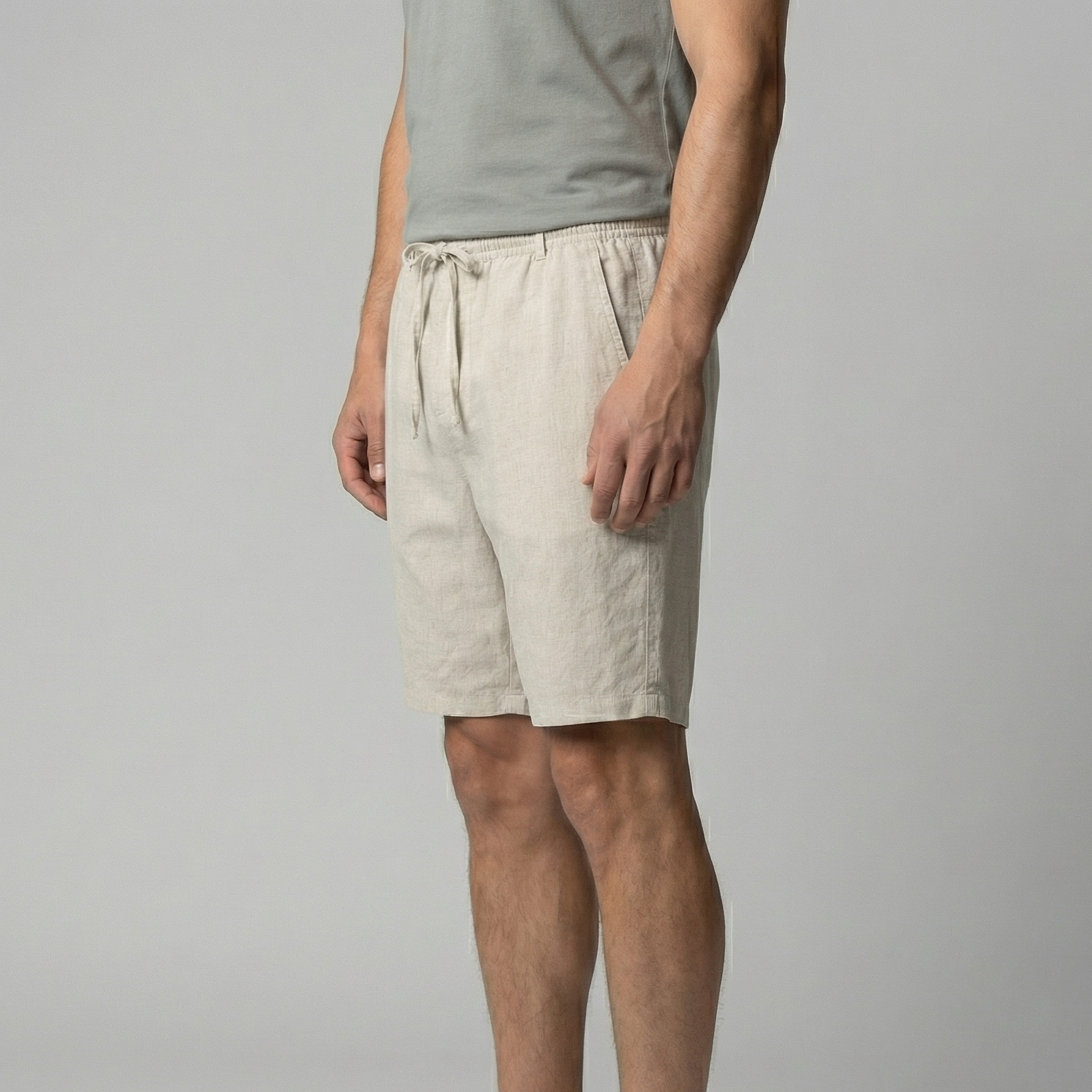 Pantalón corto de lino hombre | ajuste relajado para verano