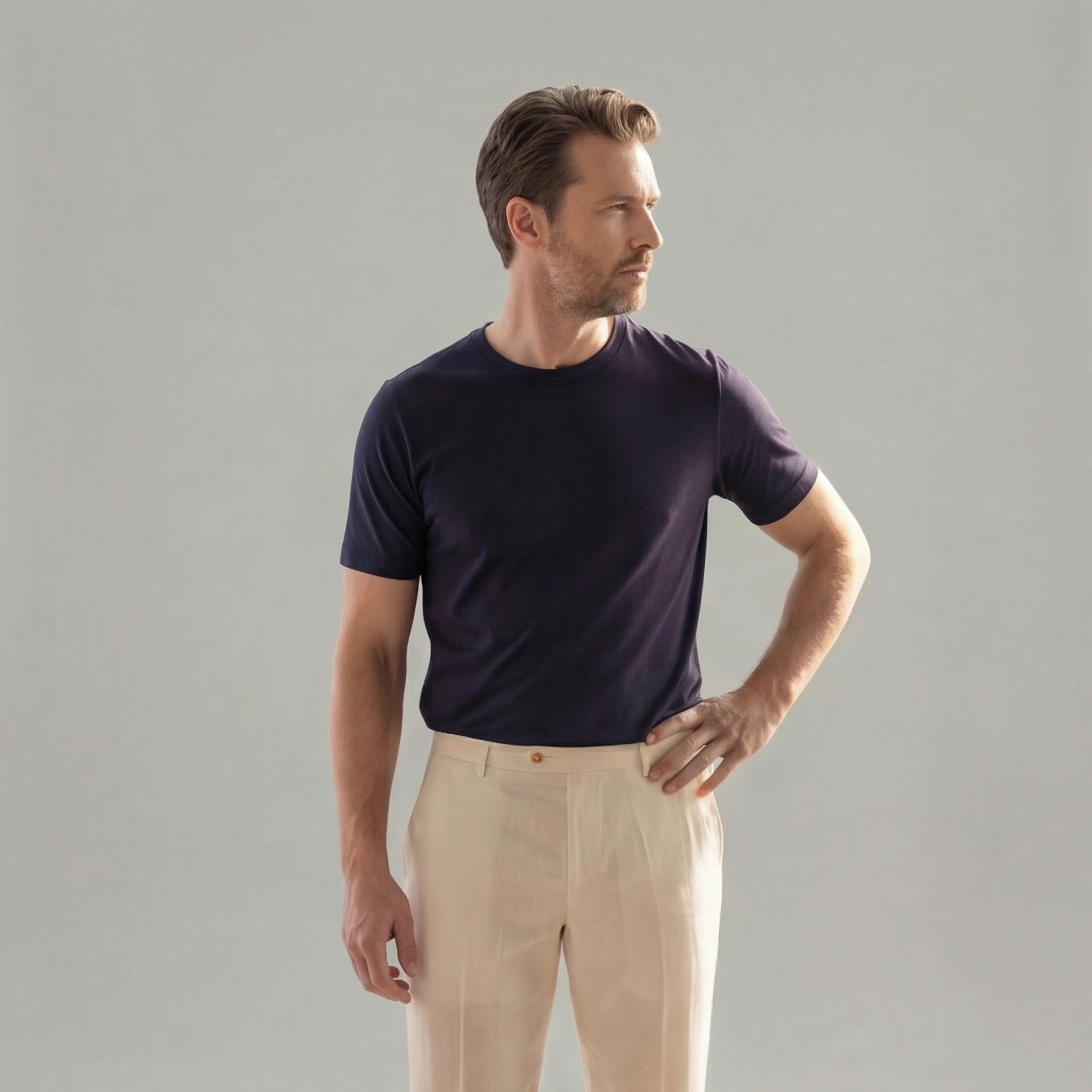 Pantalon en lin homme | coupe décontractée pour tous les jours