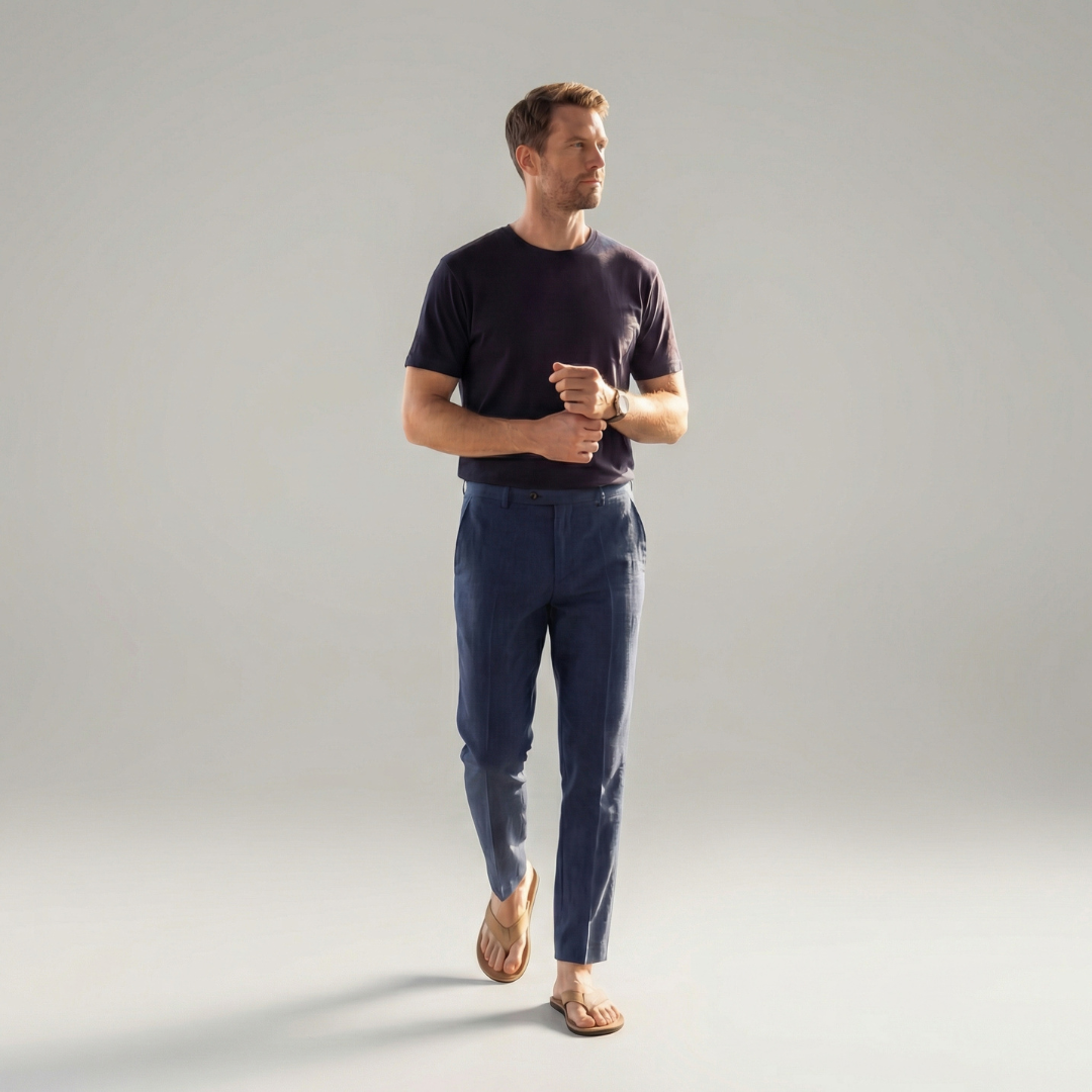 Pantalon en lin homme | coupe décontractée pour tous les jours