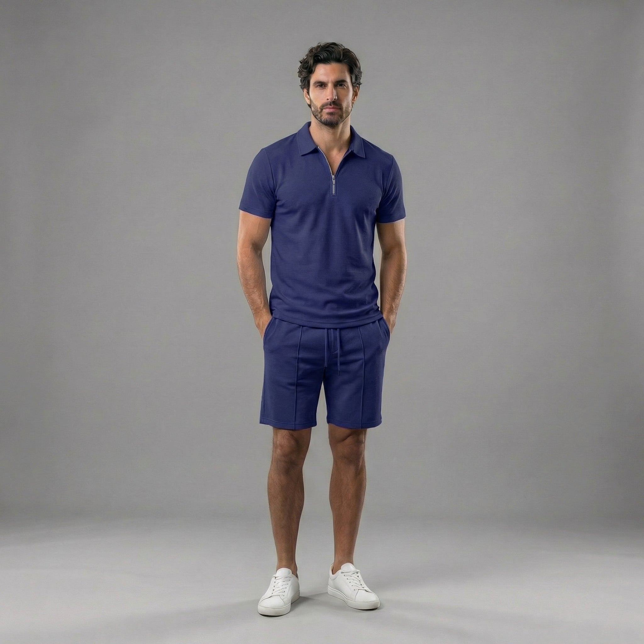 Conjunto polo y shorts hombre | algodón casual diario