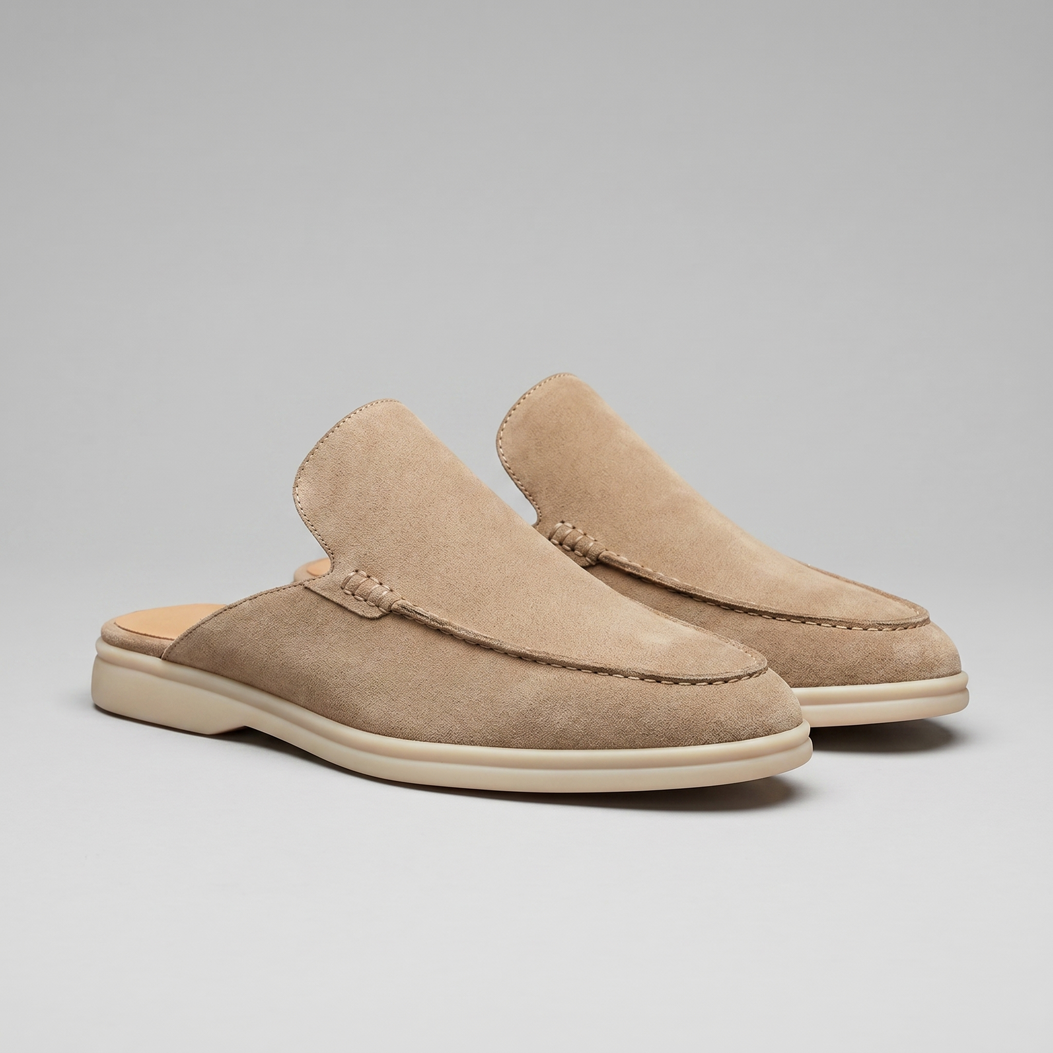 Mules de ante para hombre | calzado destalonado casual