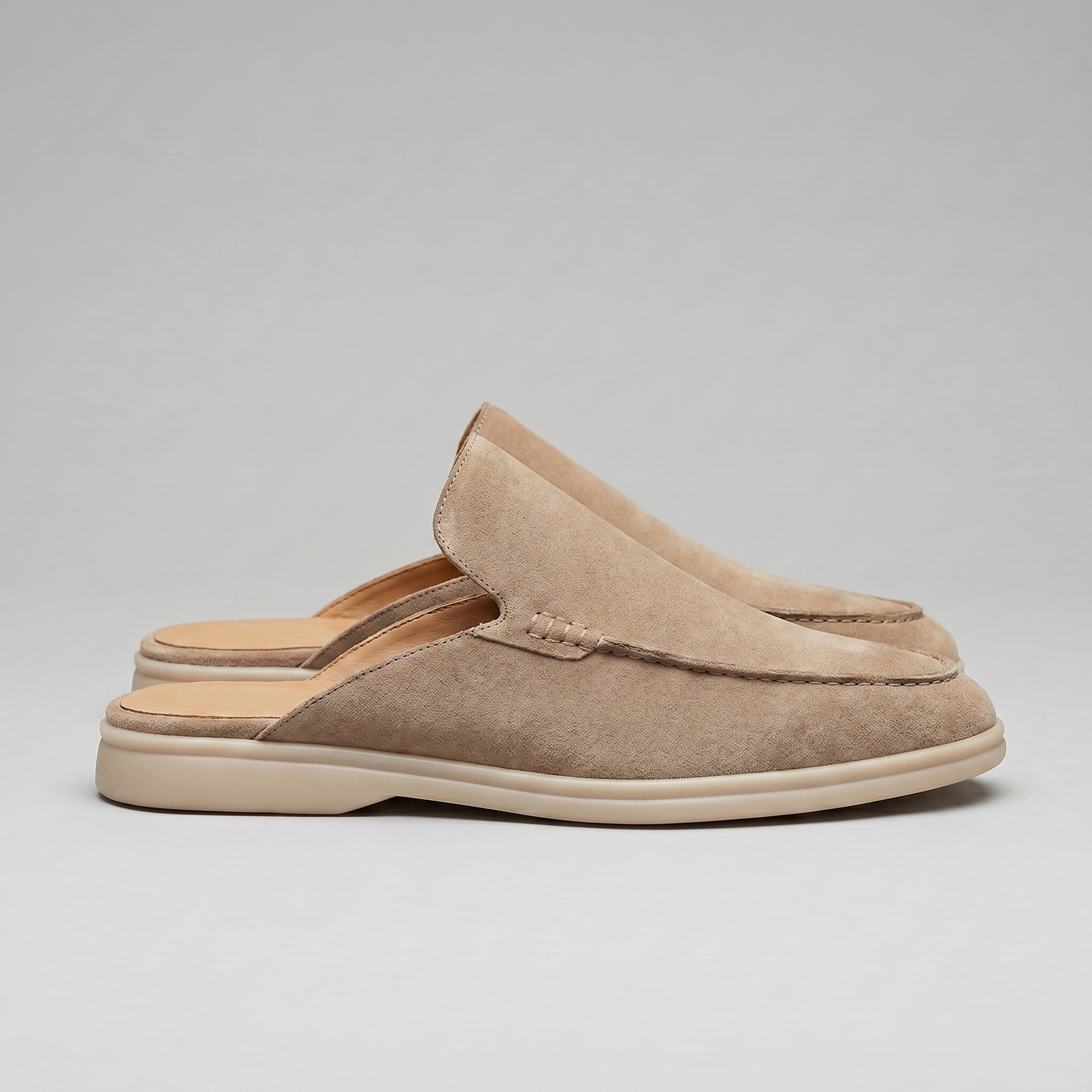 Mules de ante para hombre | calzado destalonado casual