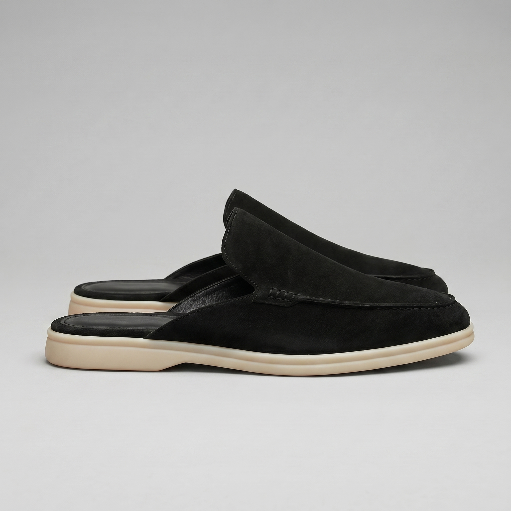 Mules de ante para hombre | calzado destalonado casual