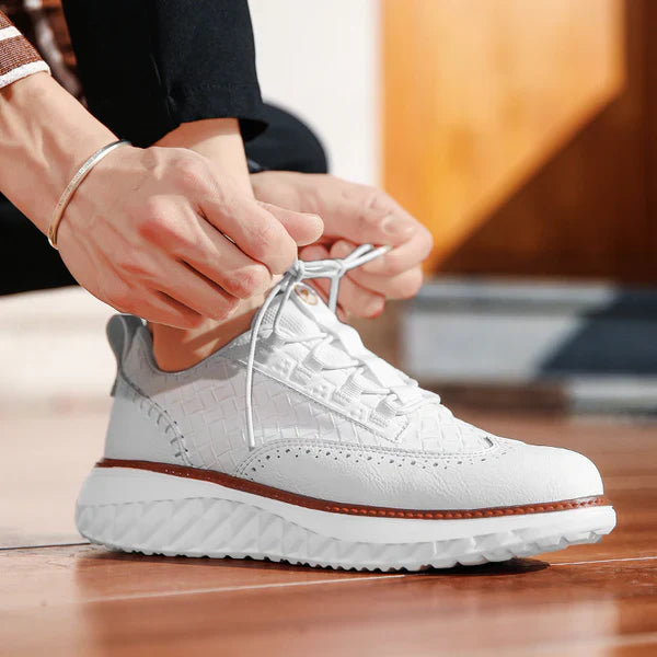 Zapatillas de cuero hombre — calzado ligero y transpirable — uso diario