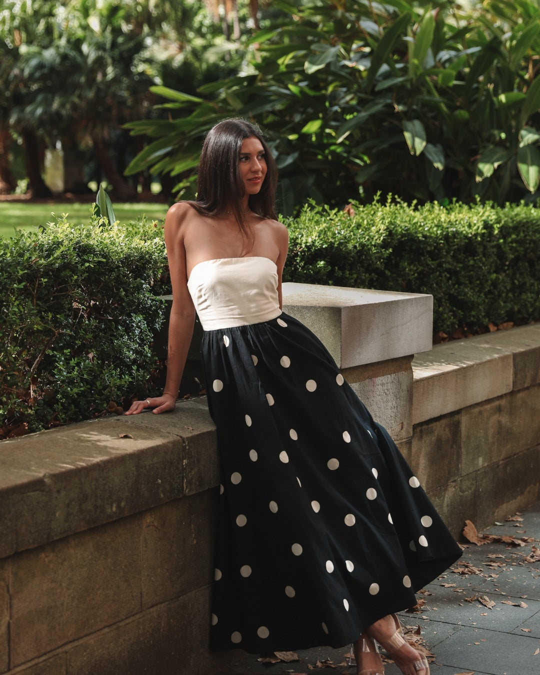 Vestido palabra de honor para mujer — mezcla de algodón y línea A — casual de verano
