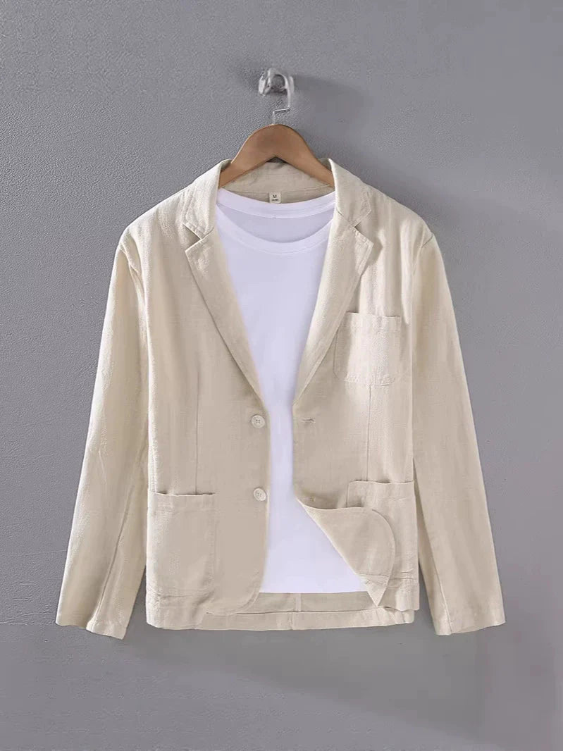 Americana de lino para hombre - chaqueta desestructurada de verano