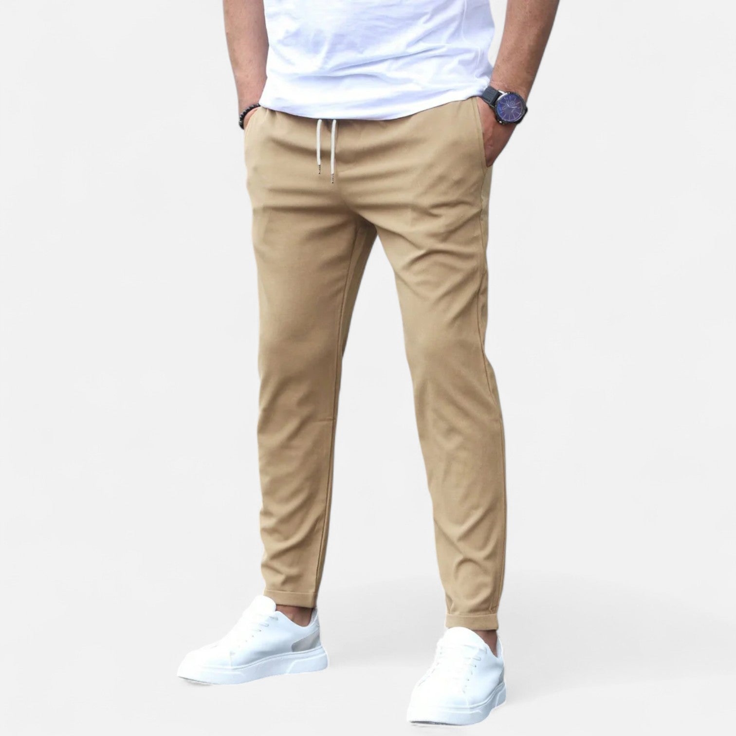 Pantalones Elásticos para Hombre – Comodidad Dinámica, Estilo Sofisticado