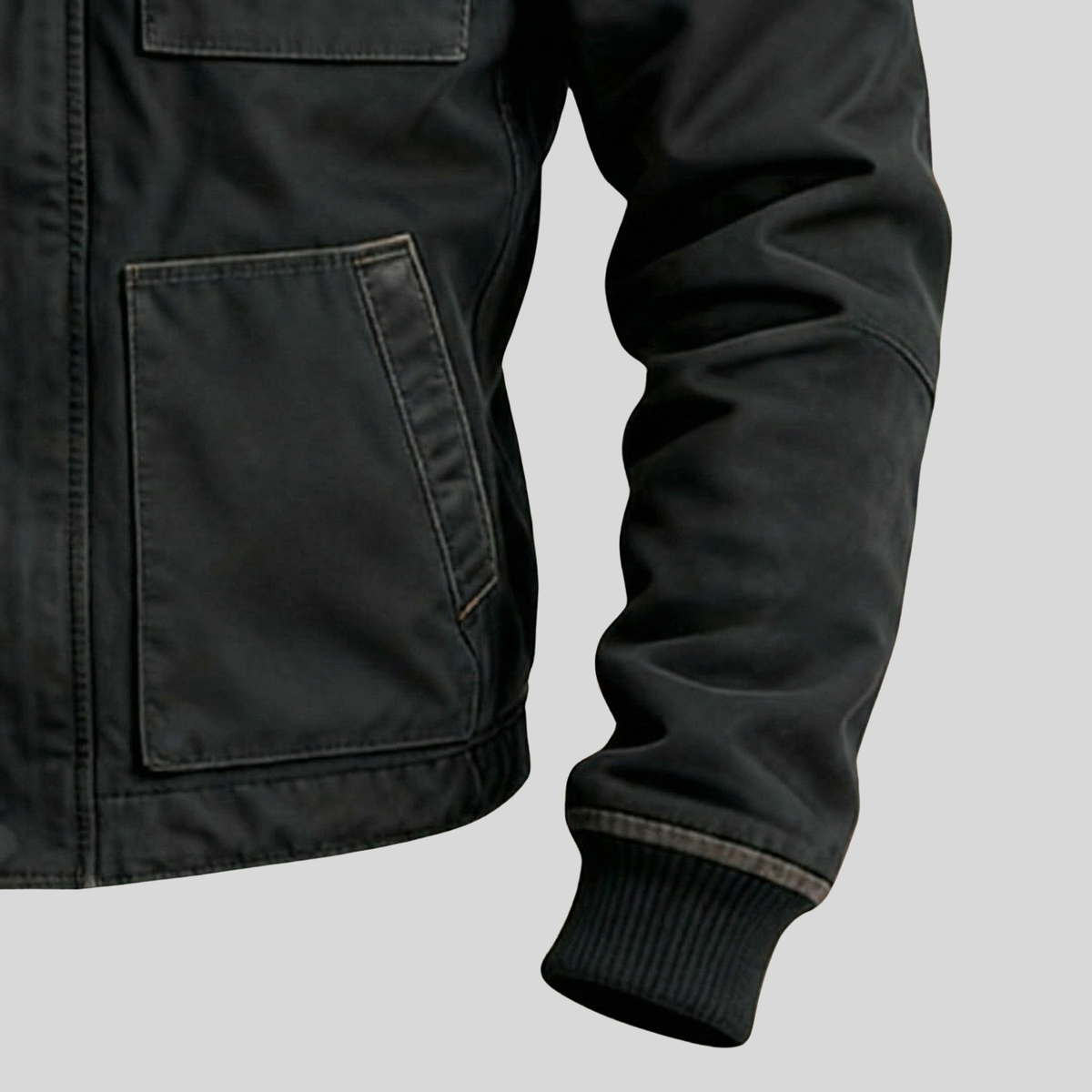 Chaqueta Utilitaria para Hombre con Forro Sherpa y Capucha Protectora
