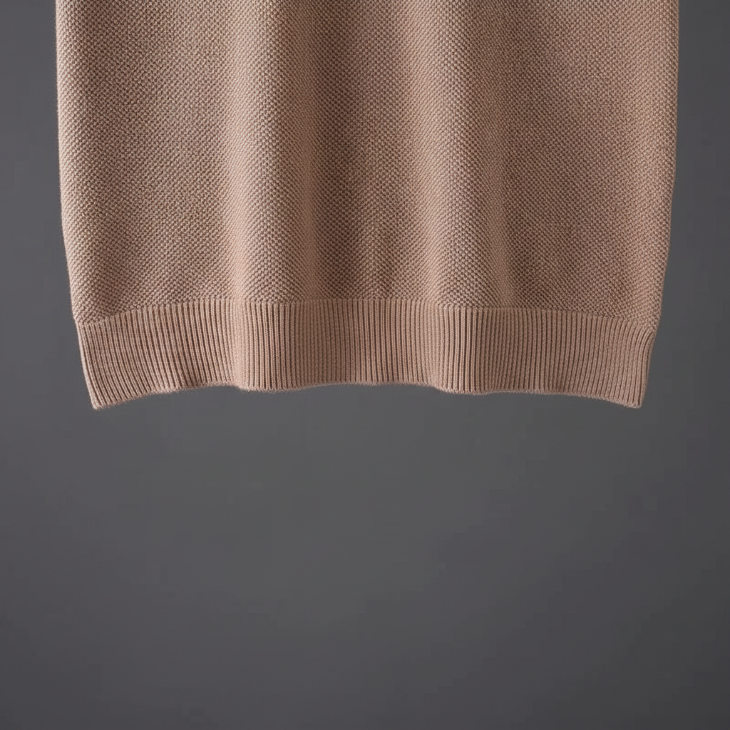 Polo de punto para hombre de algodón con corte sastre — casual
