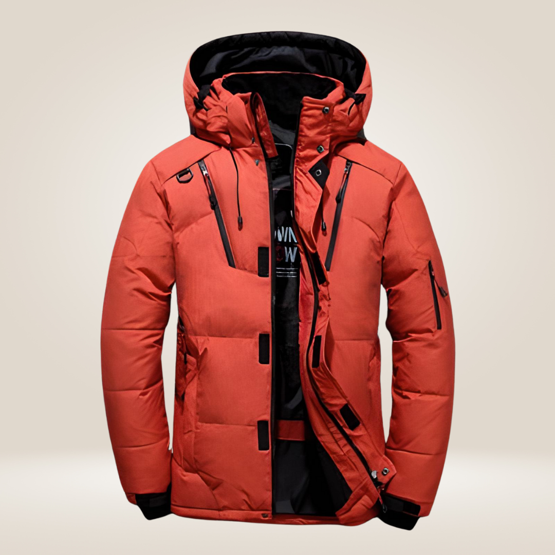 Veste matelassée en duvet pour homme avec finition déperlante
