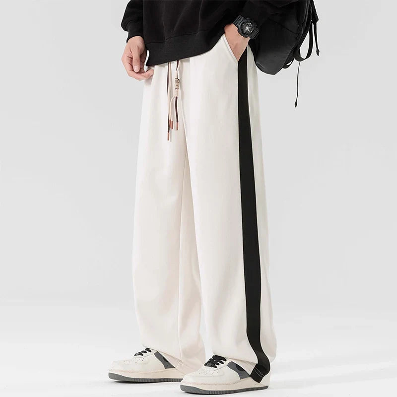 Pantalón de Chándal Relajado con Cordón Ajustable y Bolsillos Laterales Profundos
