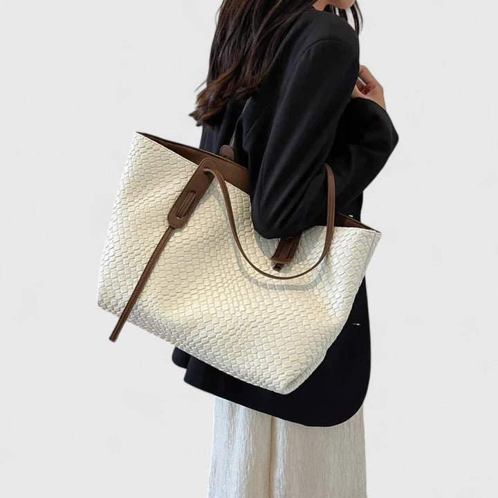 Bolso tote mujer trenzado shopper grande