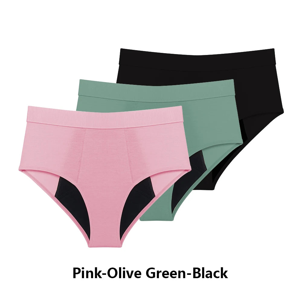 Bragas de periodo menstruales pack 3 unidades