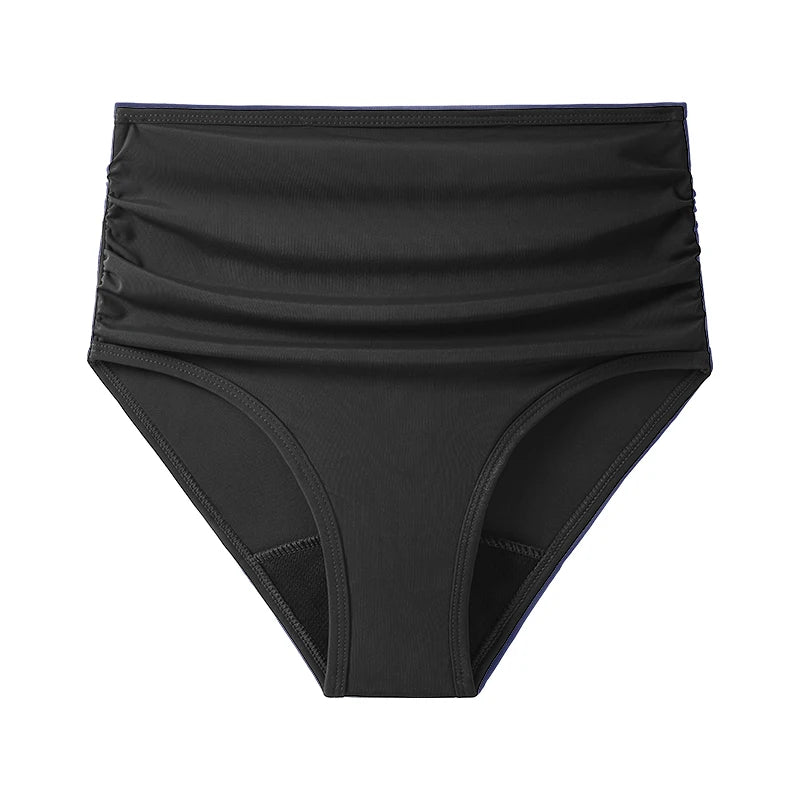 Traje de baño de periodo para mujer con cintura alta