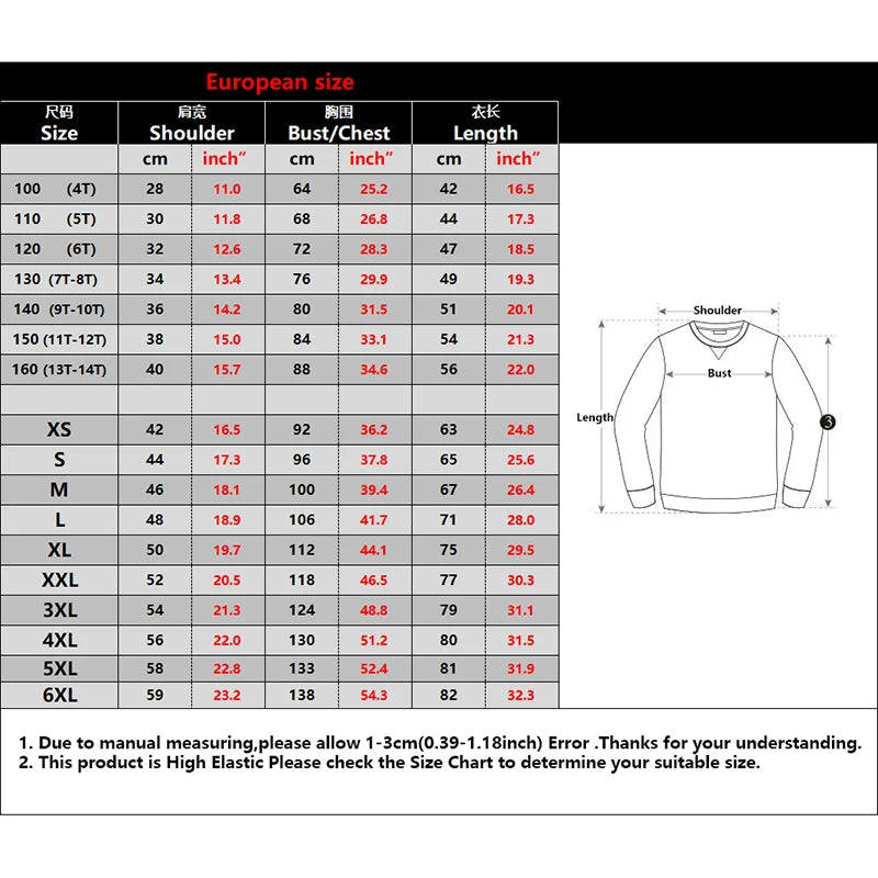 Sudadera Unisex Oversize con Cuello Redondo y Estampado 3D de Manga Larga
