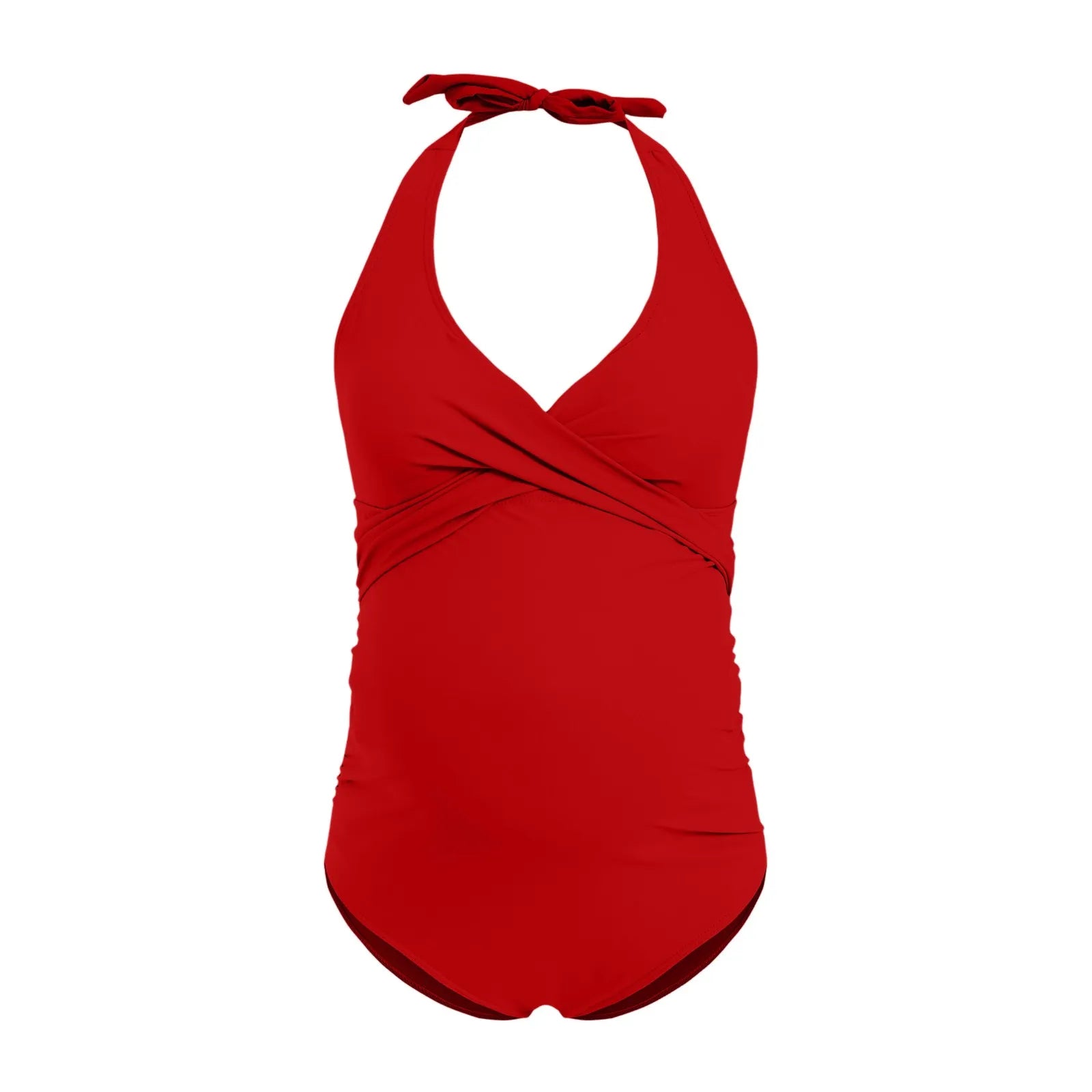 Traje de baño maternidad una pieza para natación con escote halter