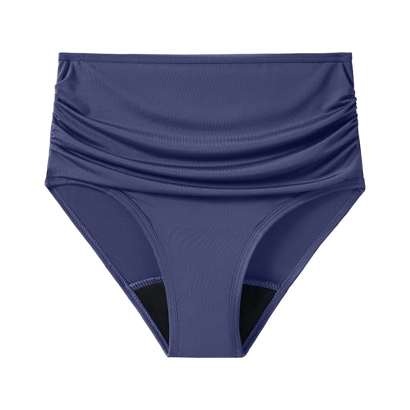 Traje de baño de periodo para mujer con cintura alta