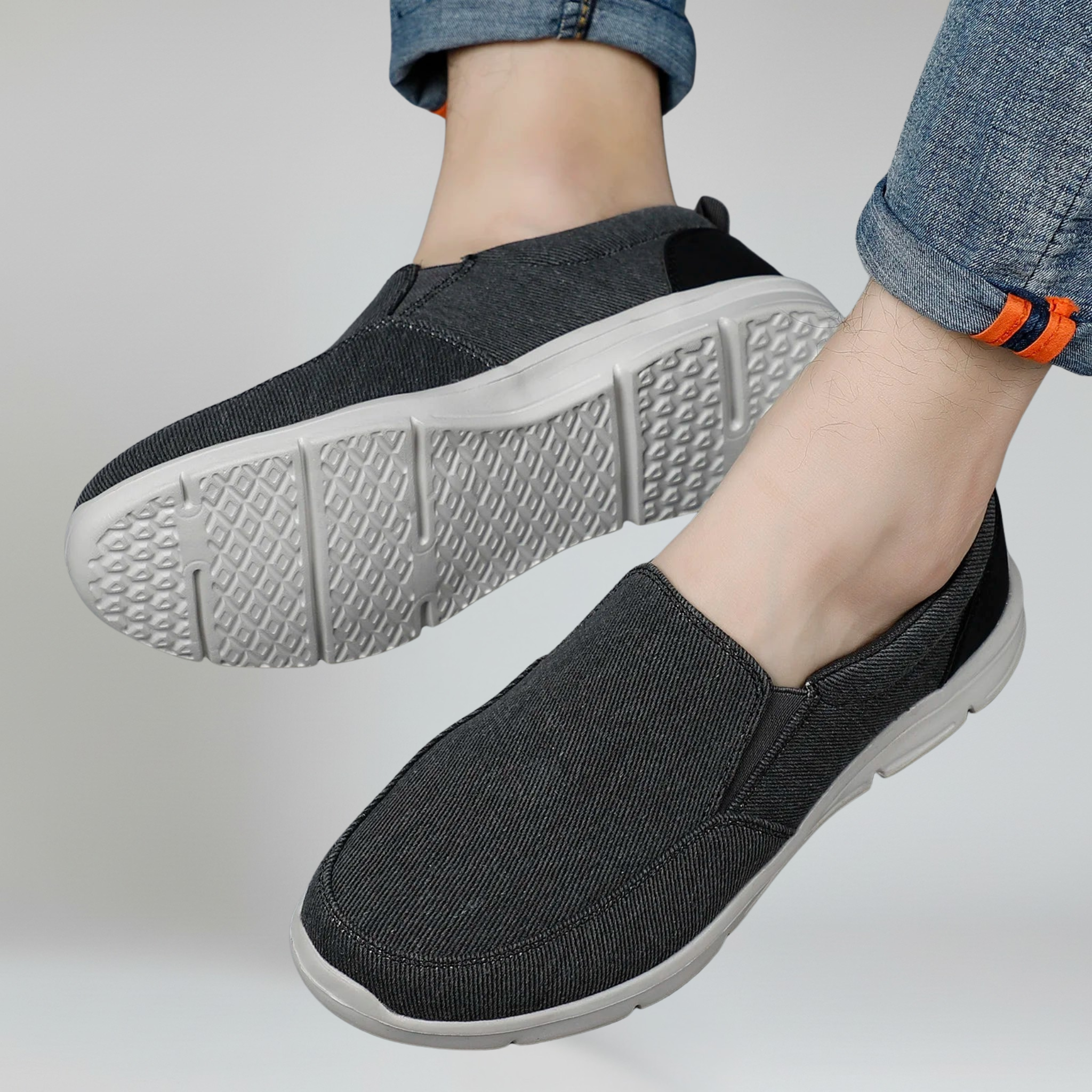 Mocasines de Lona para Hombre Estilo Slip-On con Suela de EVA Transpirable