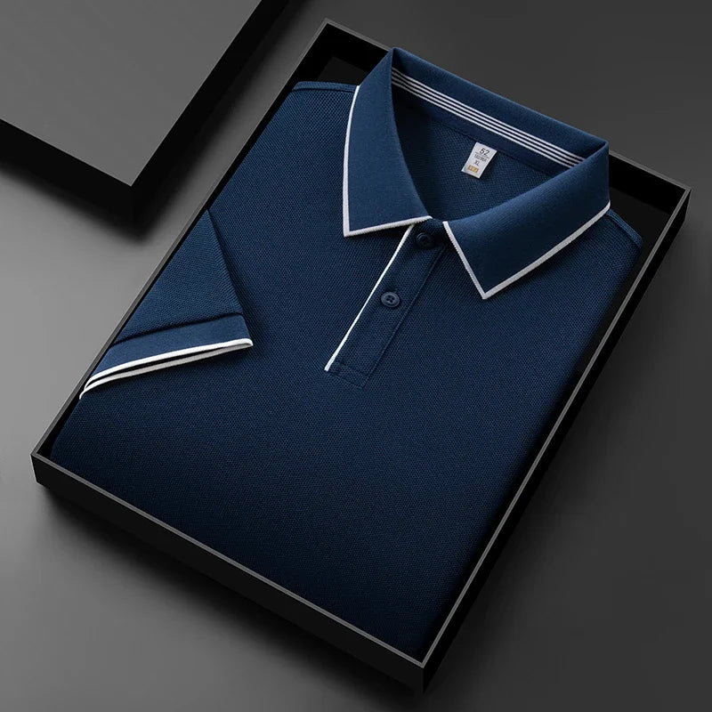 Polo de punto con textura para hombre — casual