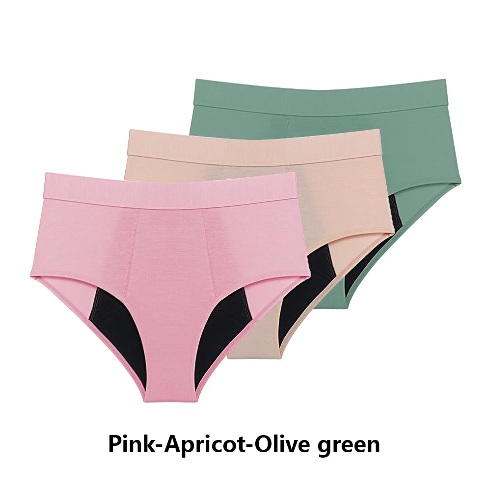 Bragas de periodo menstruales pack 3 unidades