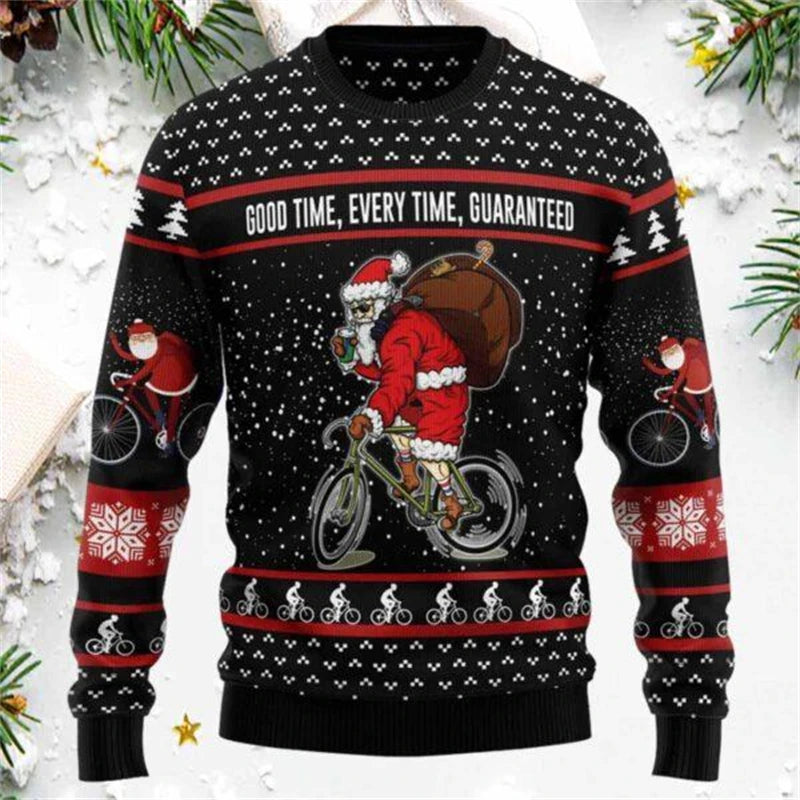 Sudadera Unisex Oversize con Cuello Redondo y Estampado 3D de Manga Larga