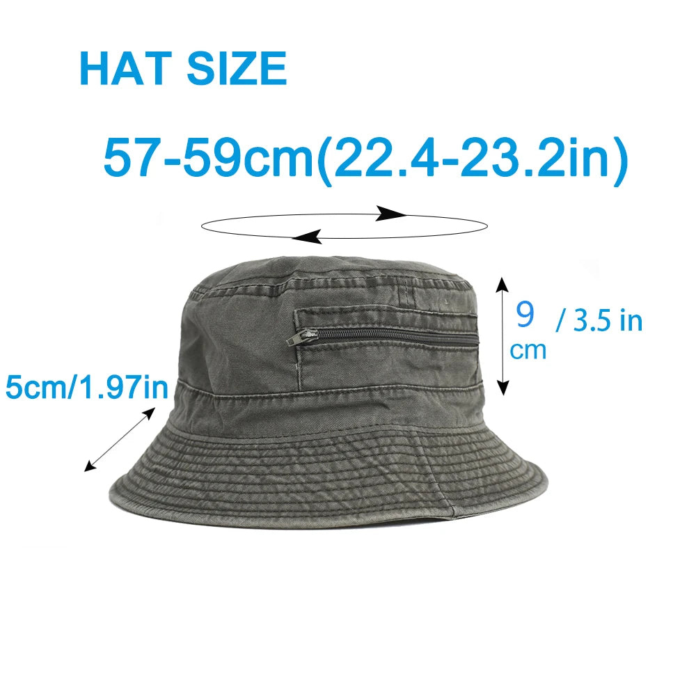 Chapeau de pêcheur en coton unisexe pour activités de plein air