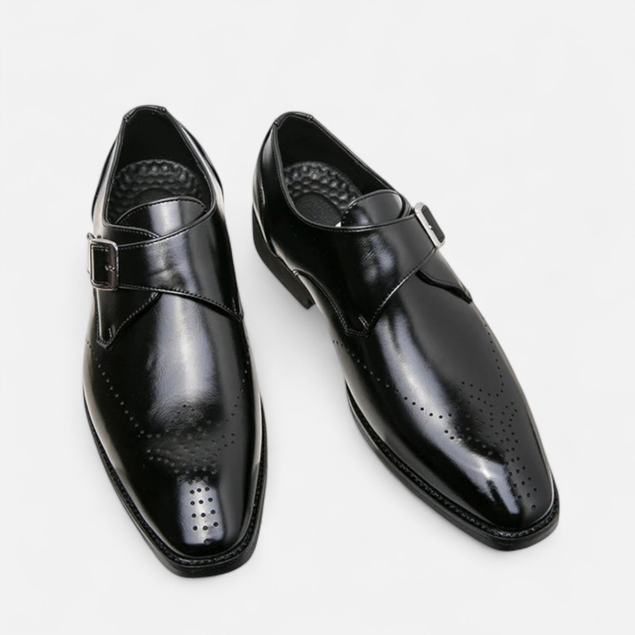 Zapatos Monk Strap Hombre Ashford Puntera Perforada