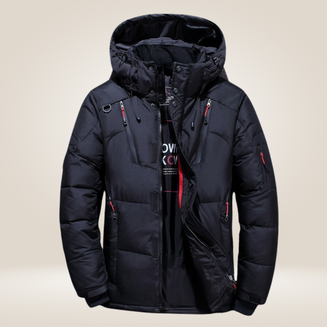Veste matelassée en duvet pour homme avec finition déperlante