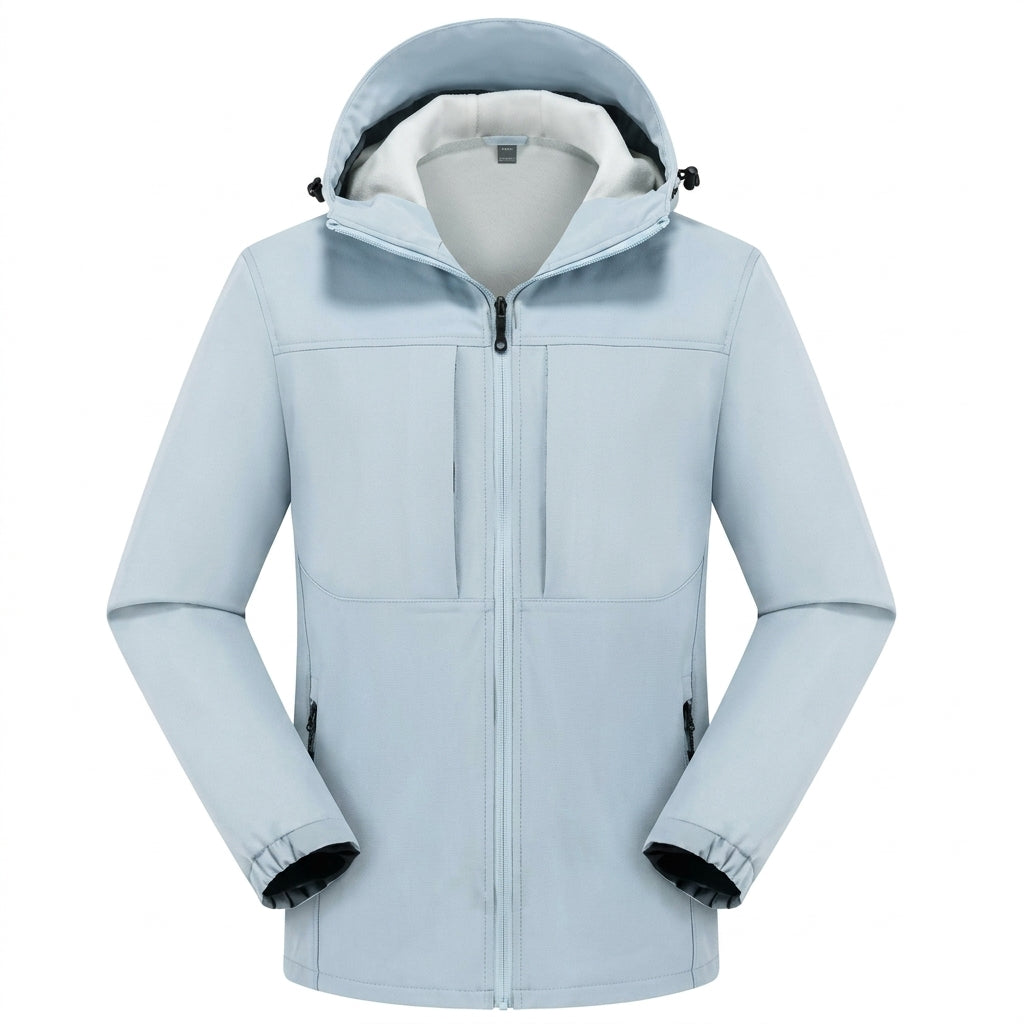 Chaqueta Softshell para Hombre Impermeable con Bolsillos de Cremallera