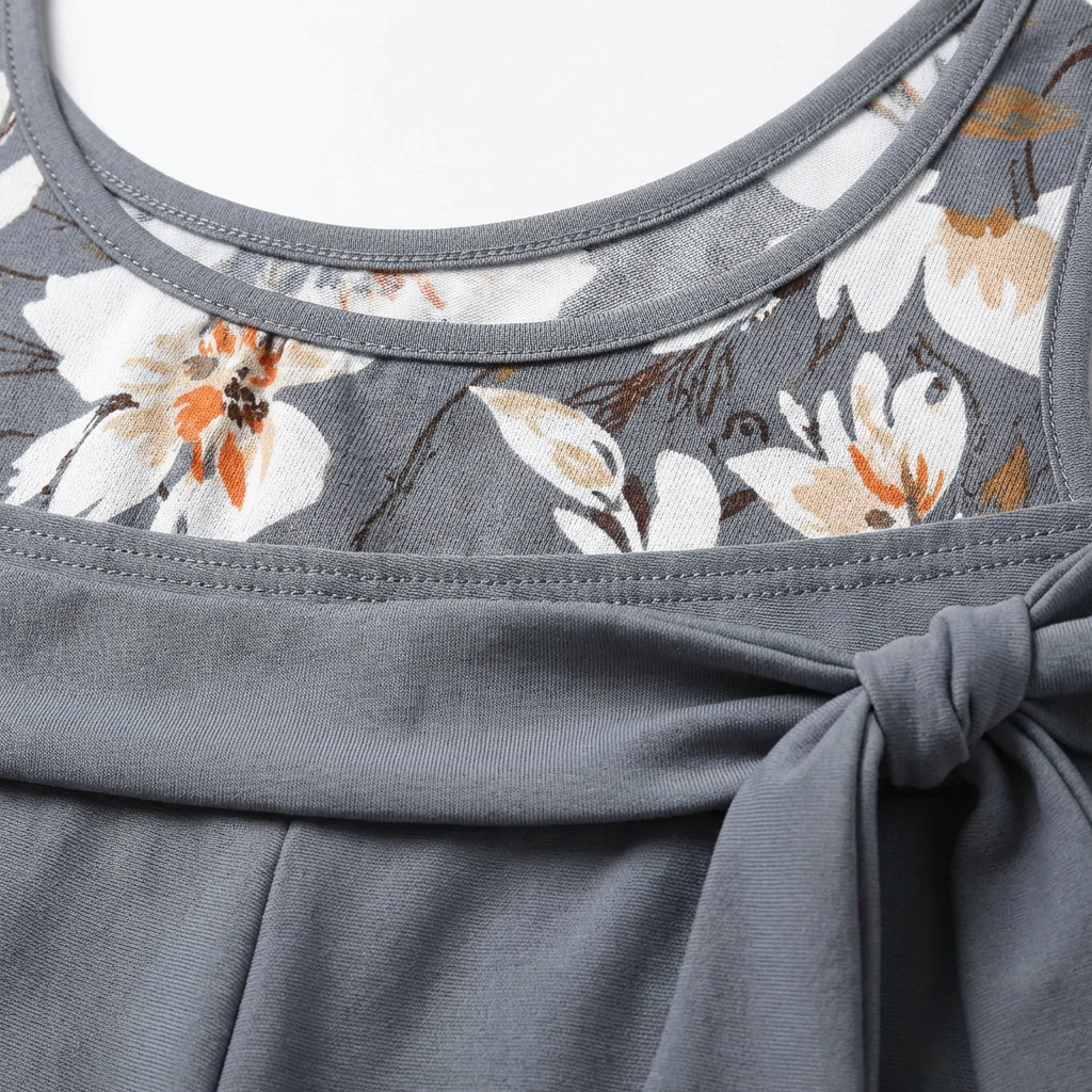 Bañador Tankini de Dos Piezas para Mujer con Top Holgado y Pantalón Corto